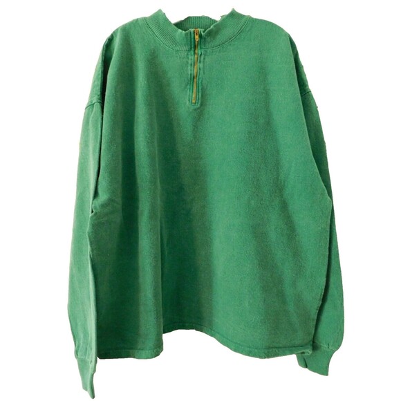 Wek 1/4 Zip Cotton Sweatshirt Adult 3 (2XL) Vintage 80s 90s Pullover NEW! - Picture 1 of 14